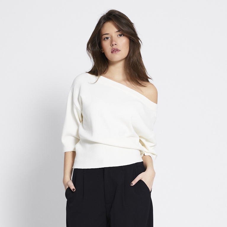 Off-shoulder knit sweater "Adriana"